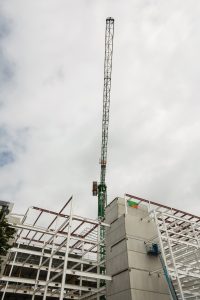 Crane at construction site